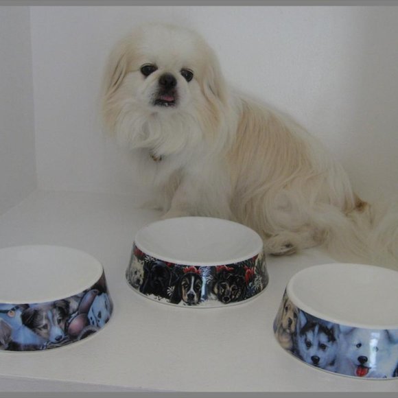 Howie’s Hearts Stoneware Bowls - Dog not I… - Picture 2 of 2